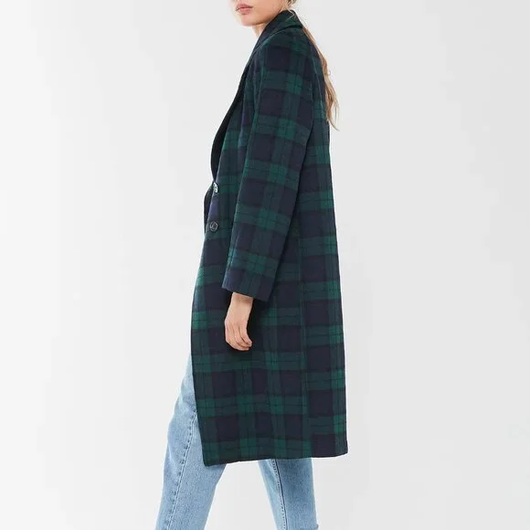 NWT Avec Les Filles Plaid  Raglan Coat Trendy fit - Picture 5 of 9